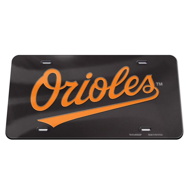 Matrículas clásicas de acrílico de los Baltimore Orioles