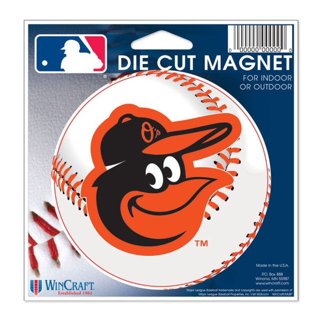 Baltimore Orioles Ball Die Cut Magnet 4.5" x 6"