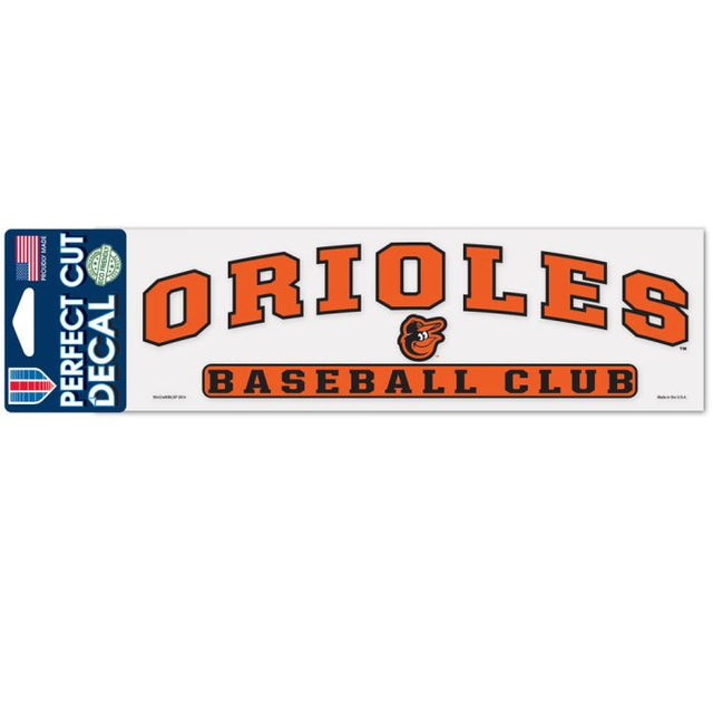 Calcomanías de corte perfecto del club de béisbol Baltimore Orioles de 3" x 10"