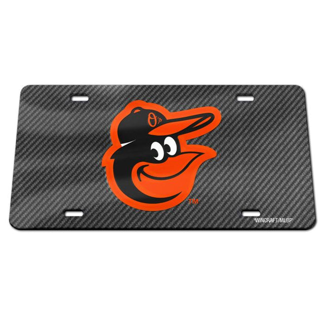 Baltimore Orioles CARBON Specialty Acrylic License Plate