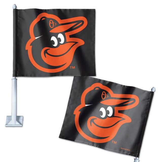 Bandera para auto de los Baltimore Orioles, 11,75" x 14"