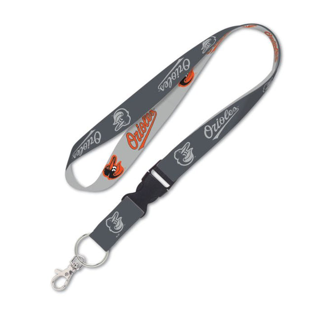 Baltimore Orioles Charcoal Lanyard w/detachable buckle 1"