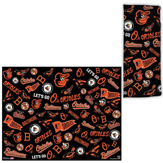 Envolturas para fanáticos con estampado disperso de los Baltimore Orioles y Cooperstown