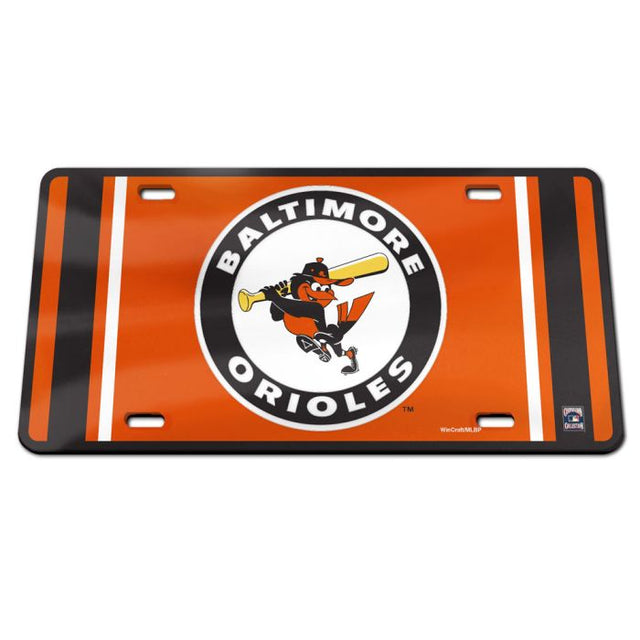 Baltimore Orioles / Cooperstown Specialty Acrylic License Plate