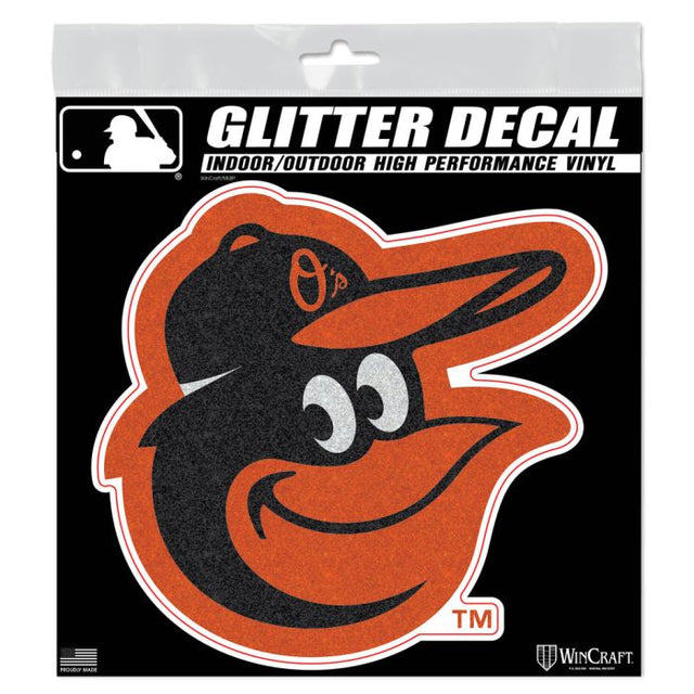 Baltimore Orioles Decal Glitter 6" x 6"