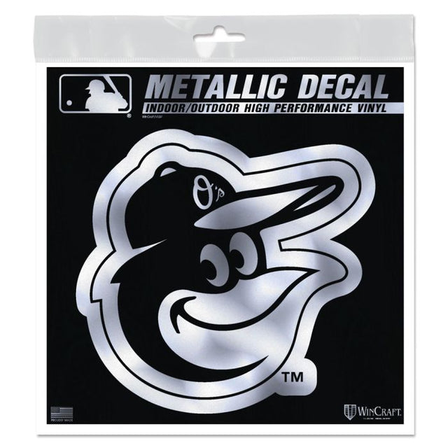 Baltimore Orioles Decal Metallic 6" x 6"