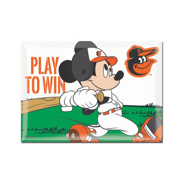 Imán de metal de los Baltimore Orioles/Disney de 2,5" x 3,5"