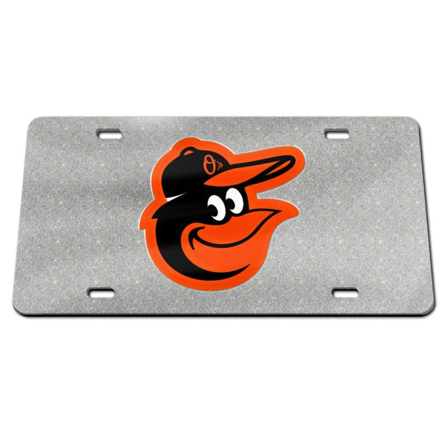 Baltimore Orioles GLITTER Specialty Acrylic License Plate