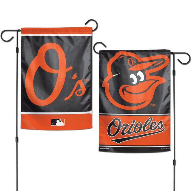 Banderas de jardín de los Baltimore Orioles, de 2 lados, 12,5" x 18"