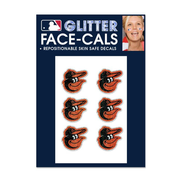 Baltimore Orioles Glitter Tattoo 6 Pack