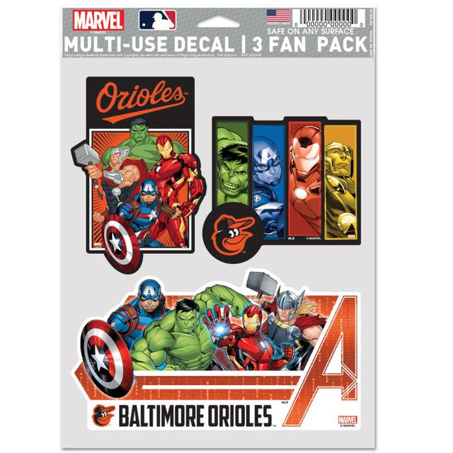 Baltimore Orioles / Marvel (c) 2021 MARVEL Multi Use 3 Fan Pack