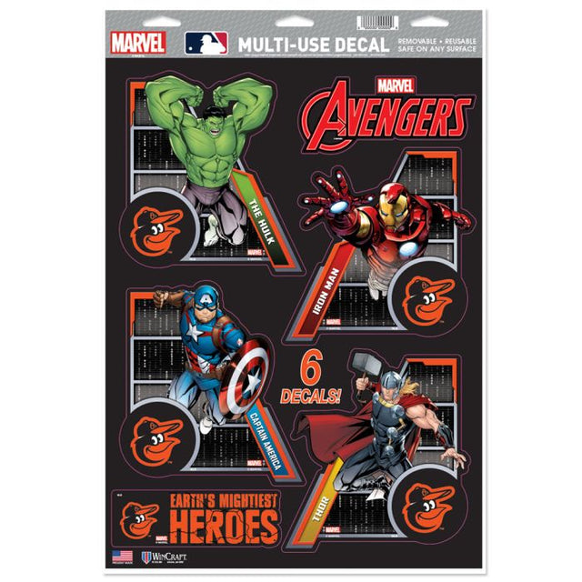 Baltimore Orioles / Marvel (c) 2021 MARVEL Multi-Use Decal 11" x 17"