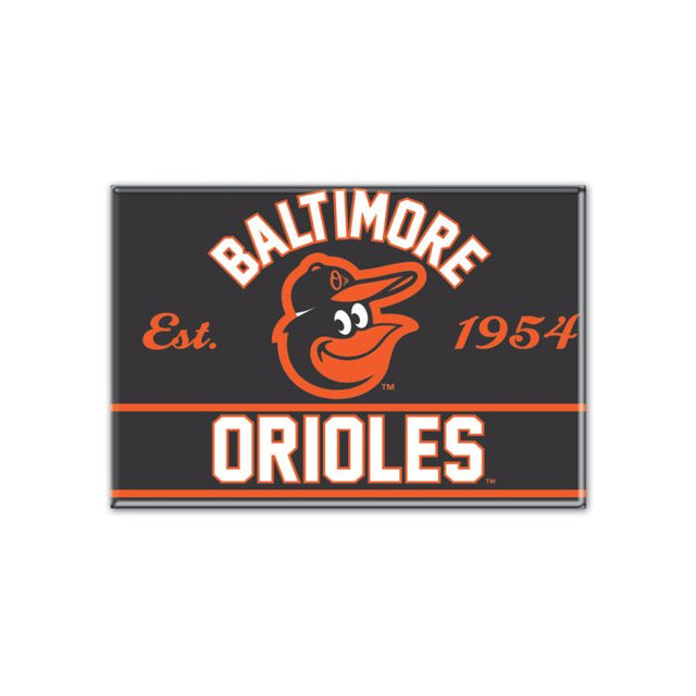 Imán metálico de los Baltimore Orioles de 2,5" x 3,5"