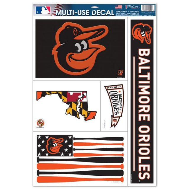 Calcomanía multiusos de los Baltimore Orioles, 11" x 17"