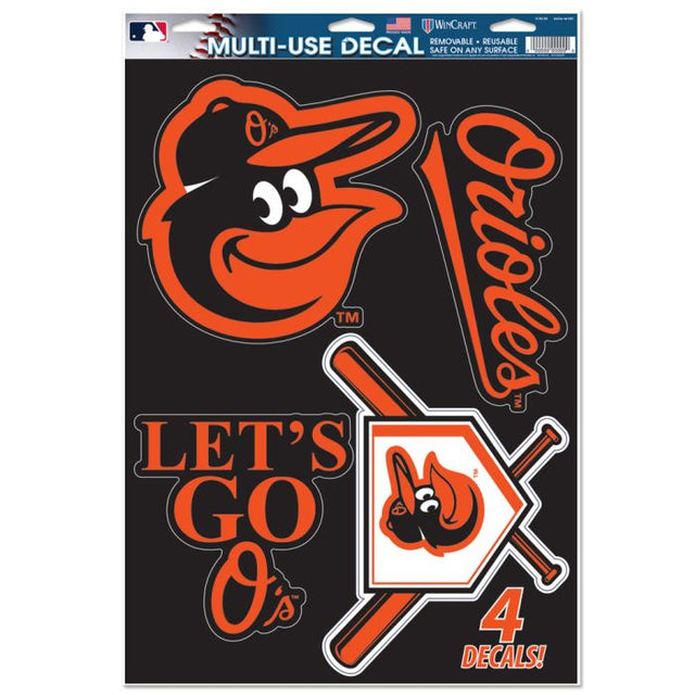 Calcomanía multiusos de los Baltimore Orioles de 11" x 17"