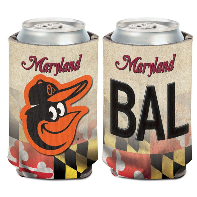 Enfriador de lata con placa ESTATAL de los Baltimore Orioles, 12 oz.