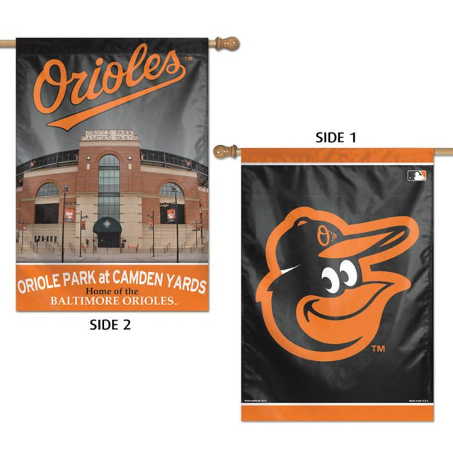 Bandera vertical de los Baltimore Orioles de 2 lados, 28" x 40"