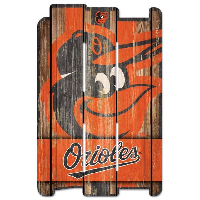 Letrero de madera para cerca de los Baltimore Orioles