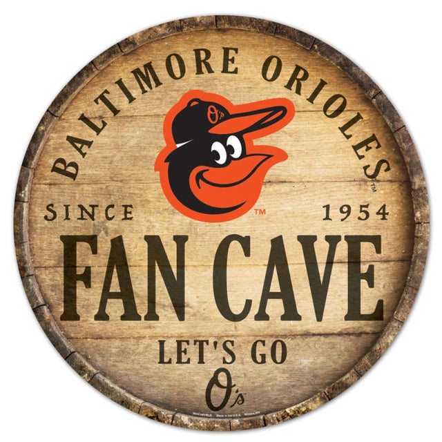 Baltimore Orioles Wood Sign 14" Rnd