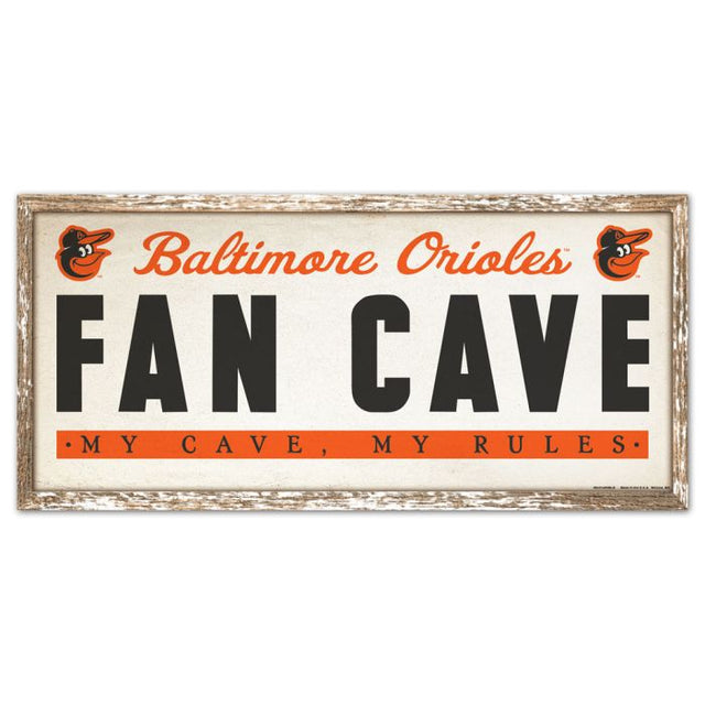 Baltimore Orioles Wood Sign 8" x 17"