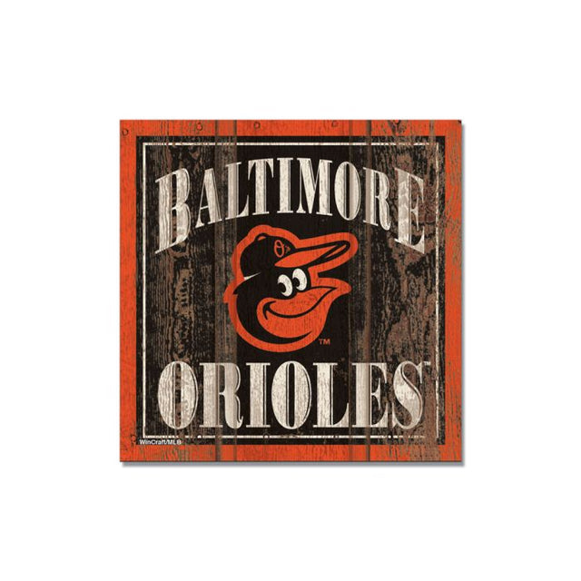 Baltimore Orioles Wooden Magnet 3" X 3"