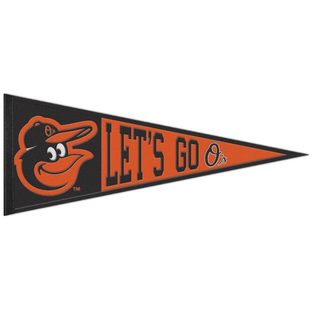 Banderín de lana de los Baltimore Orioles de 13" x 32"