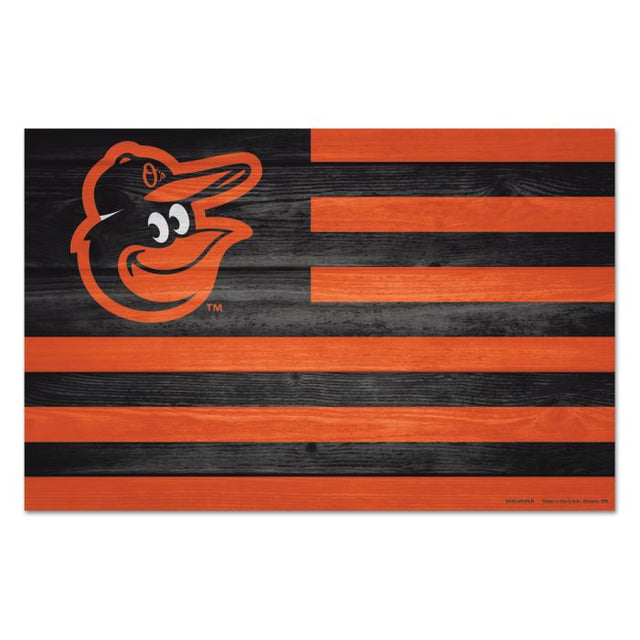 Baltimore Orioles americana Wood Sign 11" x 17" 1/4" thick