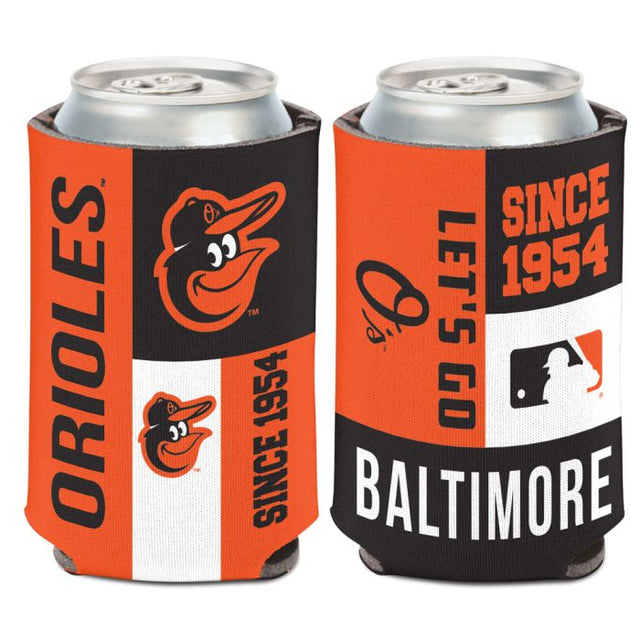 Enfriador de latas con bloques de colores de los Baltimore Orioles, 12 oz.