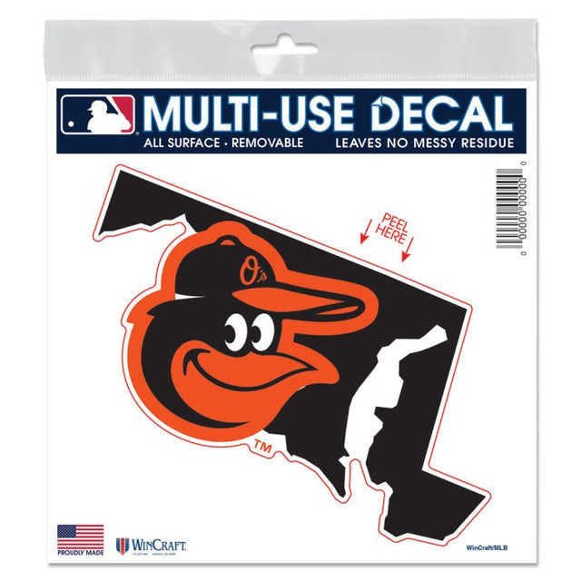 Baltimore Orioles state shape All Surface Decal 6" x 6"