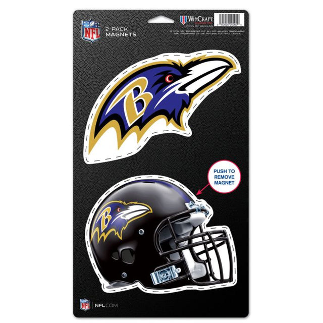 Baltimore Ravens 2 Pack Magnets 5" x 9"