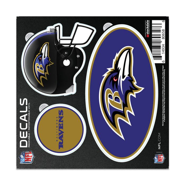 Calcomanía para todas las superficies de los Baltimore Ravens, 6" x 6"