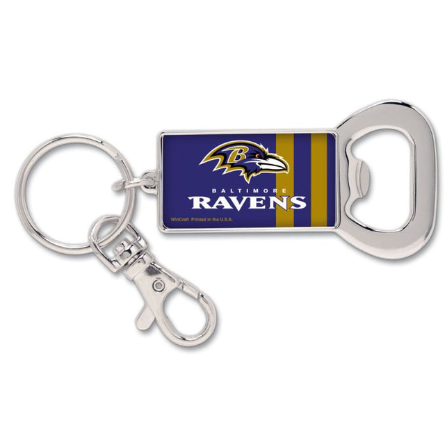 Llavero con abrebotellas de los Baltimore Ravens en forma de rectángulo