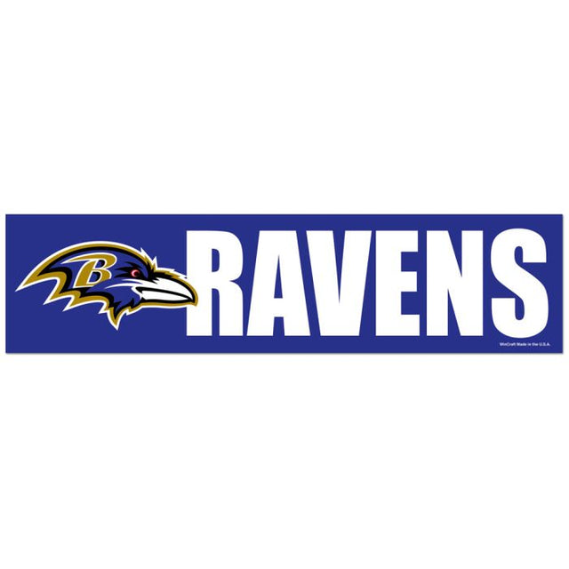 Tira de parachoques de los Baltimore Ravens de 3" x 12"