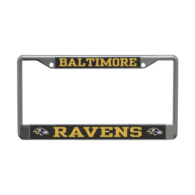 Cuadro de licencia de carbono Baltimore Ravens, tamaño pequeño, impreso