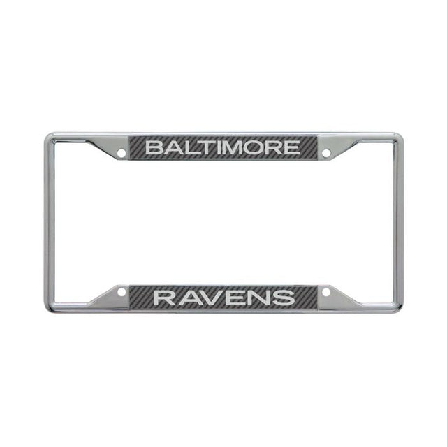 Cuadro de cuadros con licencia de Baltimore Ravens CARBON, de color blanco y negro, estampado