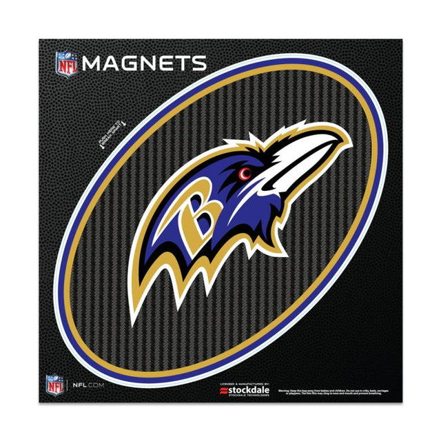 Imanes para exteriores de carbono de Baltimore Ravens, 6" x 6"