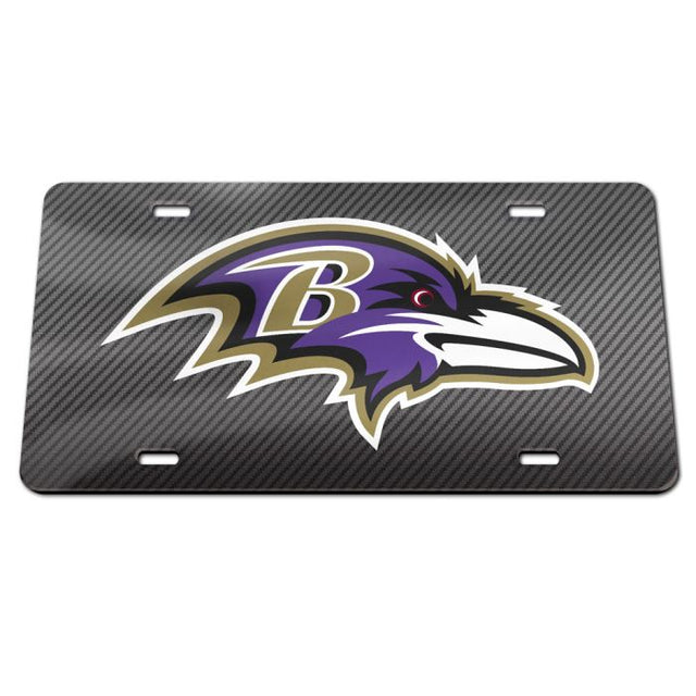 Placa de matrícula acrílica especial de los Baltimore Ravens CARBON