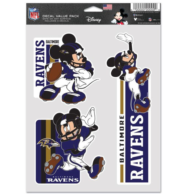 Baltimore Ravens / Disney Mickey Mouse Multi Use 3 Fan Pack