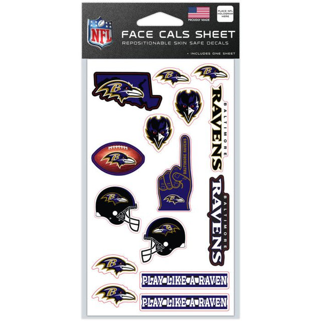 Baltimore Ravens Face Cals 4" x 7"