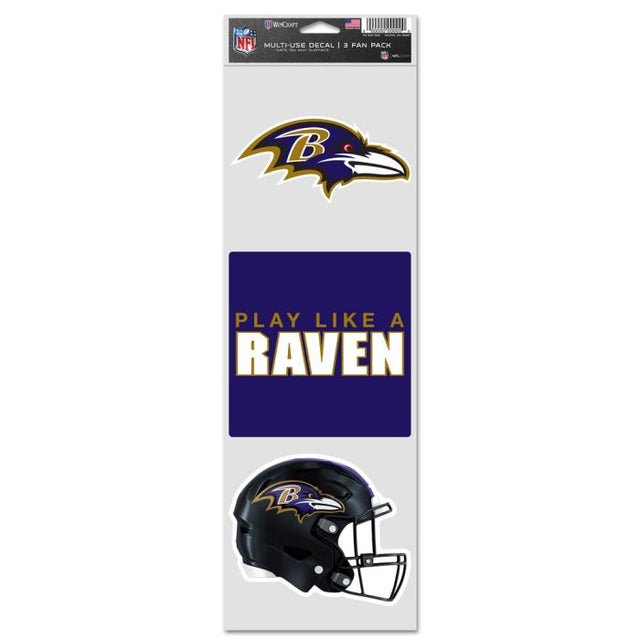 Baltimore Ravens Fan Decals 3.75" x 12"