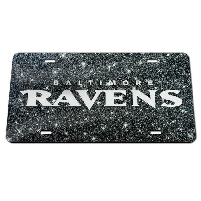 Placas de matrícula clásicas de acrílico con fondo brillante de los Baltimore Ravens