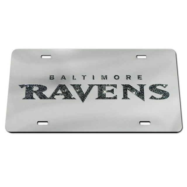 Placas de matrícula clásicas de acrílico con letras brillantes de los Baltimore Ravens