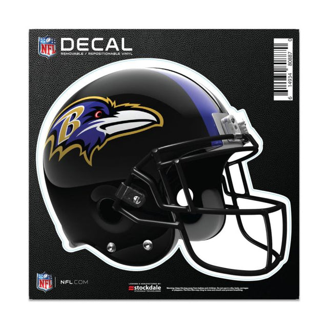 Calcomanía para todo tipo de superficies de los Baltimore Ravens HELMET de 6" x 6"