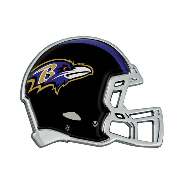 Emblema de metal cromado abovedado para casco de los Baltimore Ravens