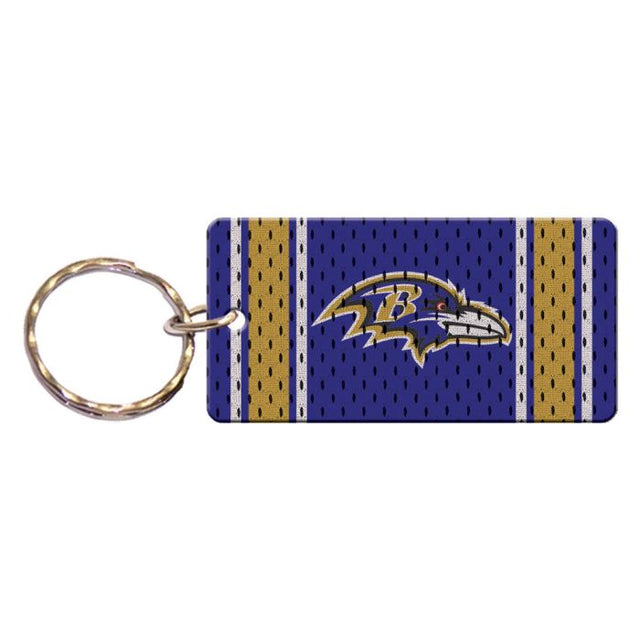 Llavero rectangular con la camiseta de los Baltimore Ravens