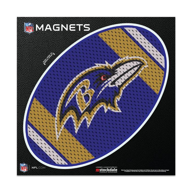 Imanes para exteriores con la camiseta de los Baltimore Ravens, 6" x 6"