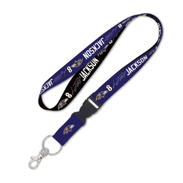 Baltimore Ravens Lanyard w/detachable buckle 1" Lamar Jackson