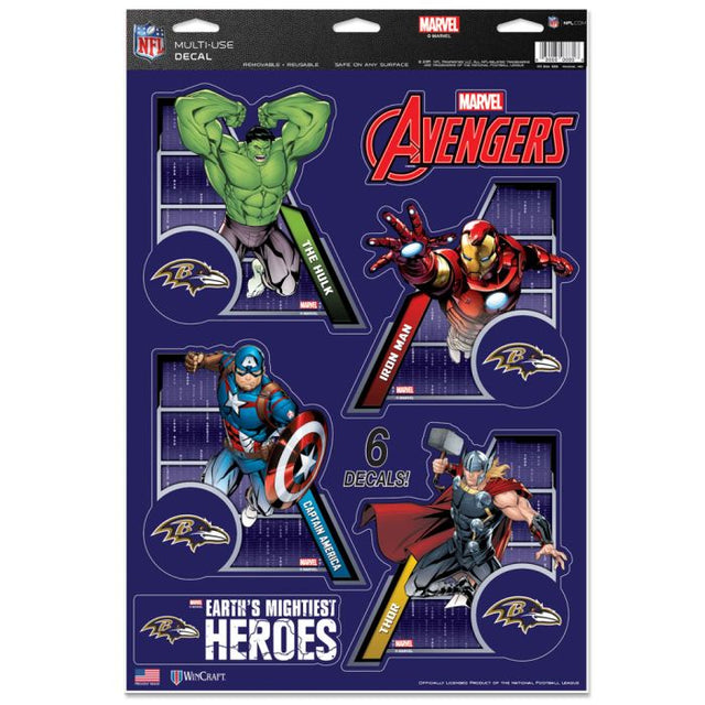 Baltimore Ravens / Marvel (C) 2021 Marvel Multi-Use Decal 11" x 17"