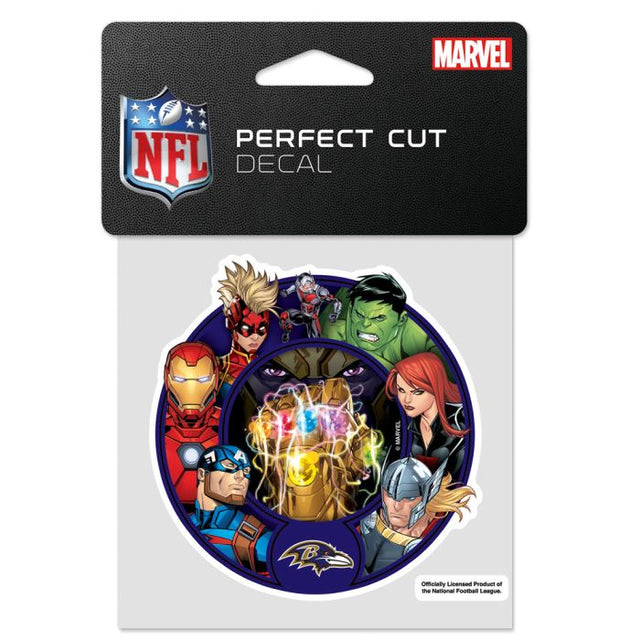 Baltimore Ravens / Marvel (C) 2021 Marvel Perfect Cut Color Decal 4" x 4"