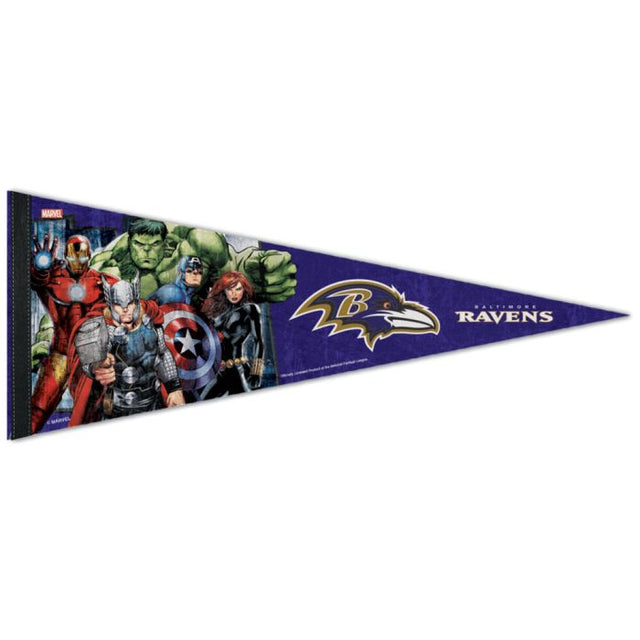 Baltimore Ravens / Marvel (C) 2021 Marvel Premium Pennant 12" x 30"